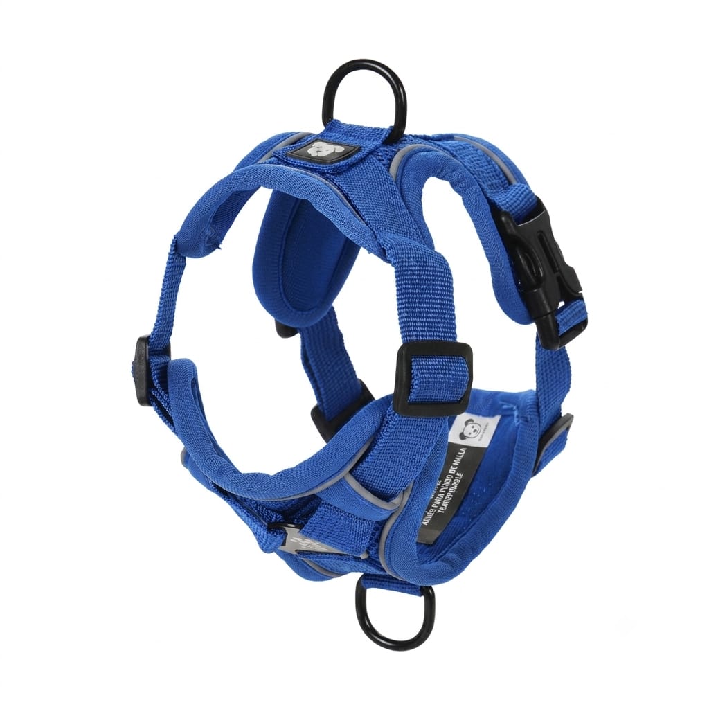 Arnés para perro ajustable tipo chaleco color azul